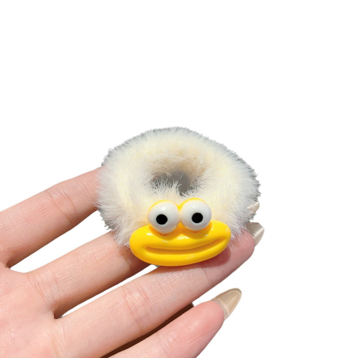Wholesale Colorful Big-Eyed Monster Plush Hair Ring Thickeneded and Widened Towel Ring Plush Hair Rope Sweet Girl Heart Hair Rope Hair
