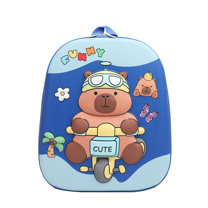 Wholesale New Groundhog Backpack Cute Kindergarten Backpack Boys and Girls Backpack Cute Cartoon Hard Shell