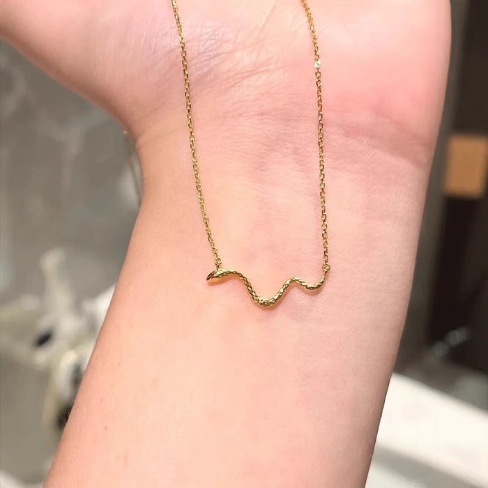 Wholesale Zircon necklace new niche design titanium steel non fading collarbone chain