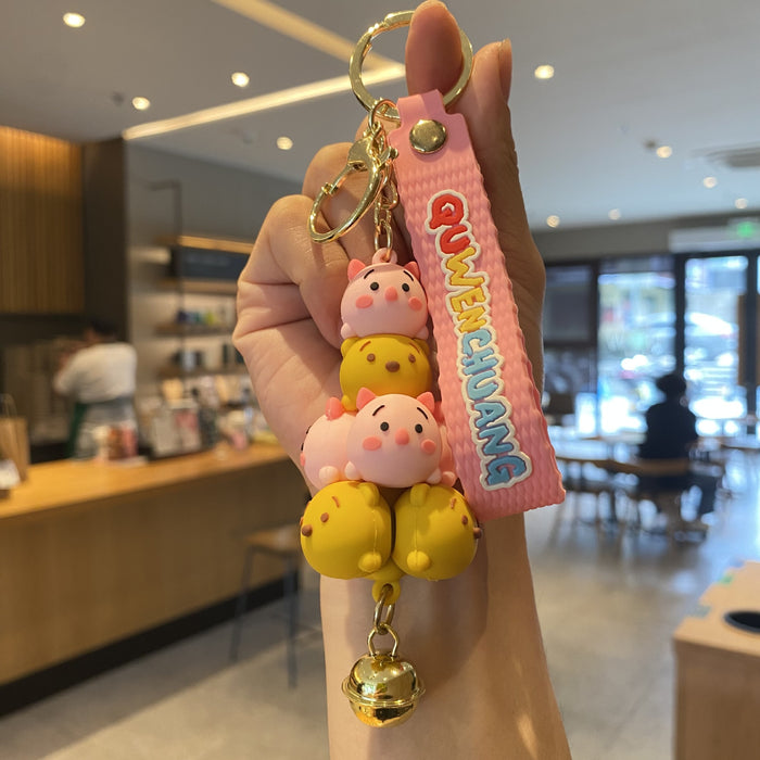 Wholesale Cartoon Doll Silicone Keychain JDC-KC-MingT282