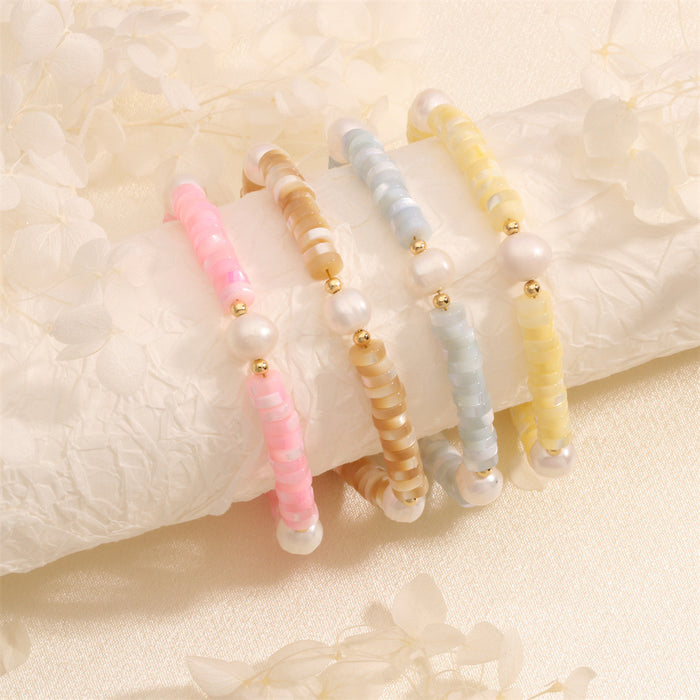 Wholesale Colorful Shell Pearl Bracelet JDC-BT-TianYi011