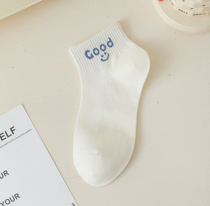 Wholesale Sock mouth letter short socks cotton boat socks thin cotton socks