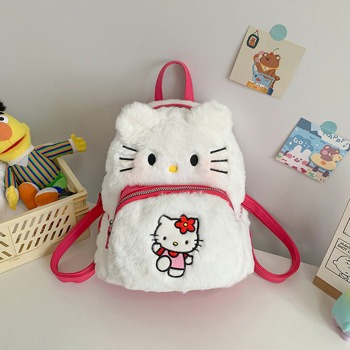 Wholesale Cartoon Cute Kitten Plush Backpack JDC-BP-ZeZ003