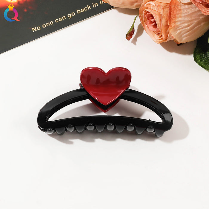 Wholesale Resin Small Heart Hairpin JDC-HC-Yiyue006