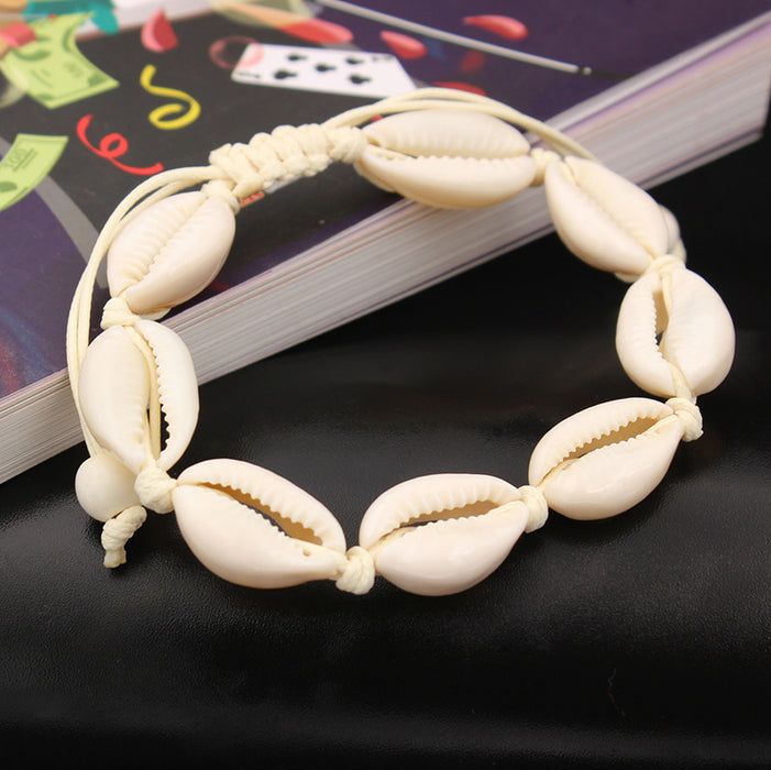 Wholesale Personalized, creative, casual jewelry, natural seashells, hand woven bracelets