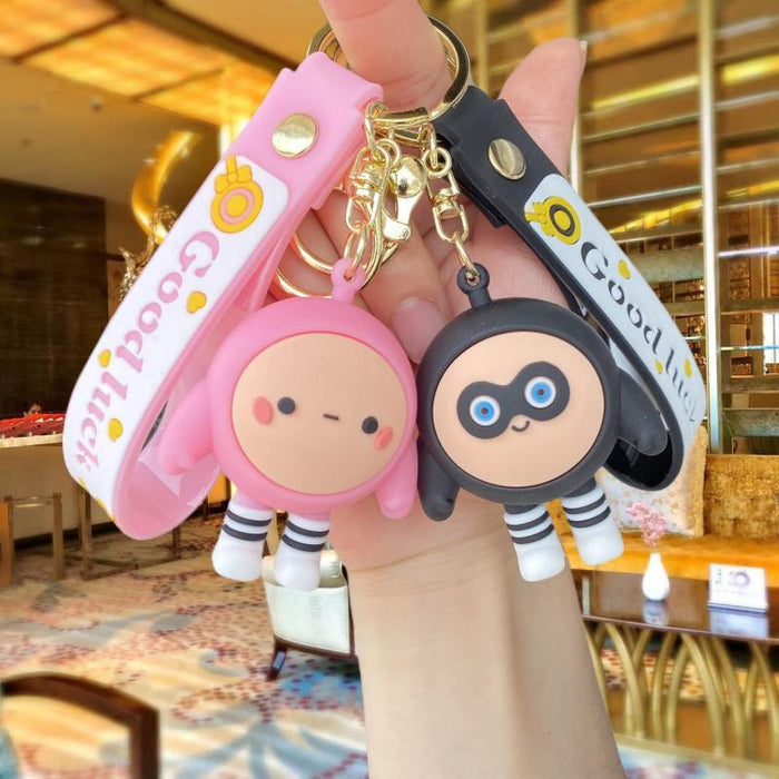 Wholesale Cartoon Silicone Doll Keychain JDC-KC-MingT178