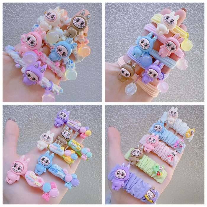 Wholesale Cartoon Cloth Towel Ring Rubber Ring Hairpin BB Clip Hair Accessories