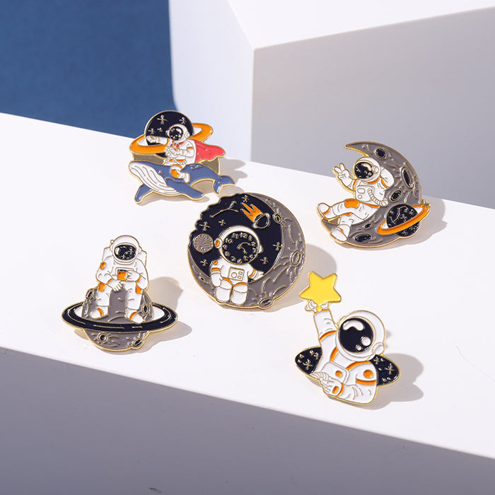 Wholesale Astronaut Series Brooch Metal Badge Spaceflight JDC-BC-BL011