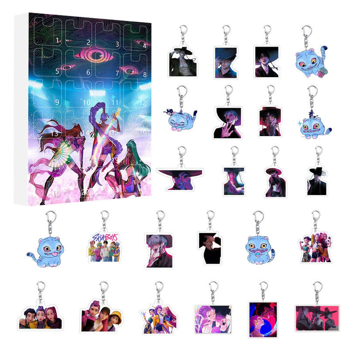 Wholesale KPOP Christmas Countdown Calendar Blind Box Keychain Ornament