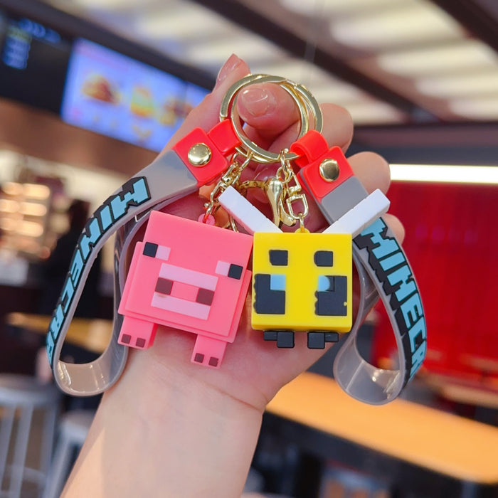 Wholesale Creative 3D Sandbox Game Keychain for Couples