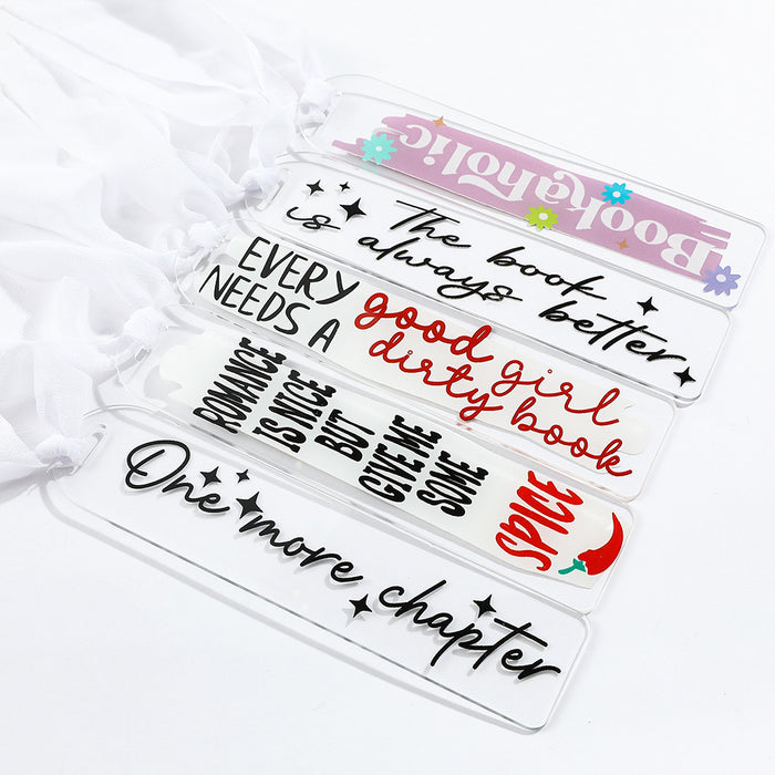 Wholesale Acrylic Interesting Text Bookmarks