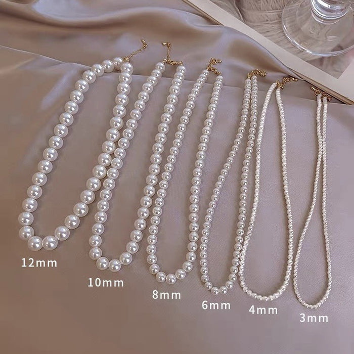 Wholesale Pearl necklace, women's light luxury internet celebrity temperament, simple and high-end feeling, collarbone chain