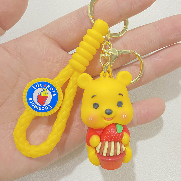 Wholesale Cute cartoon dessert-themed bear keychains
