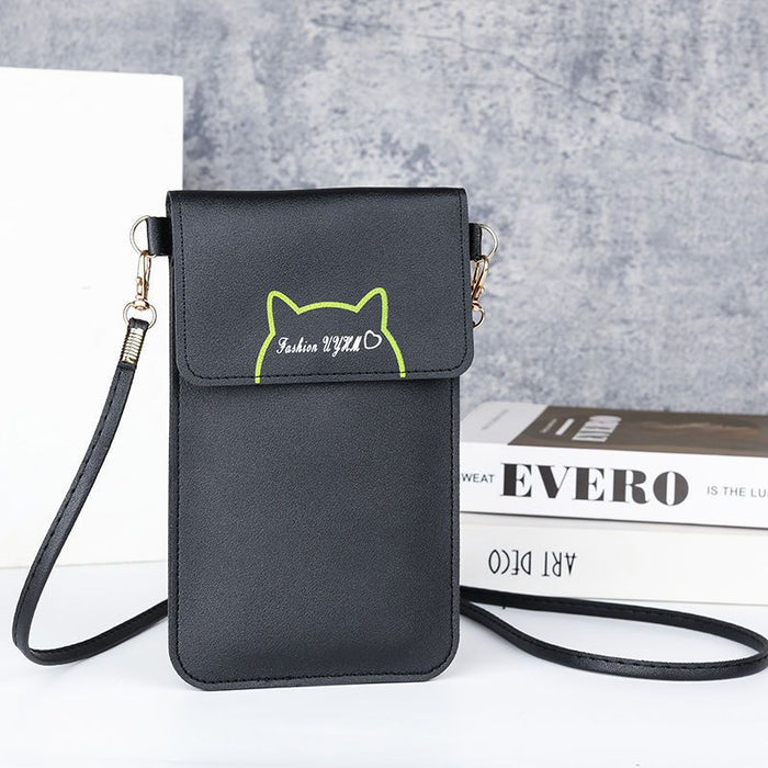 Wholesale Crossbody Phone Bag Wine Red PU Leather Letter Design Women' s Everyday Handbag