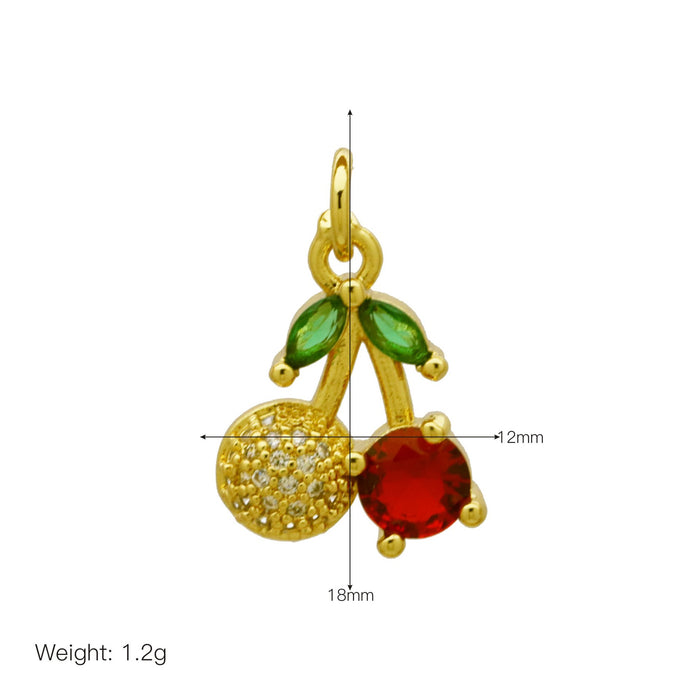 Wholesale Color Drop Oil Cherry Apple Rose Red Pepper Pendant Necklace Clavicle Chain