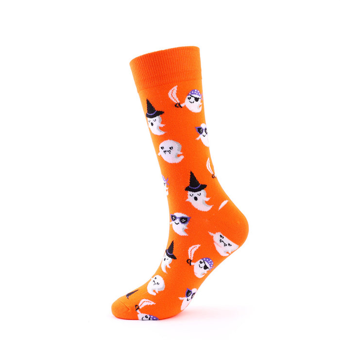 Wholesale  Halloween stockings cartoon print casual cotton socks for men and women deont sweat-absorbent sports socks
