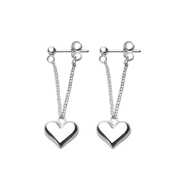 Wholesale Love simple earrings heart-shaped earrings long style, niche and high-end temperament