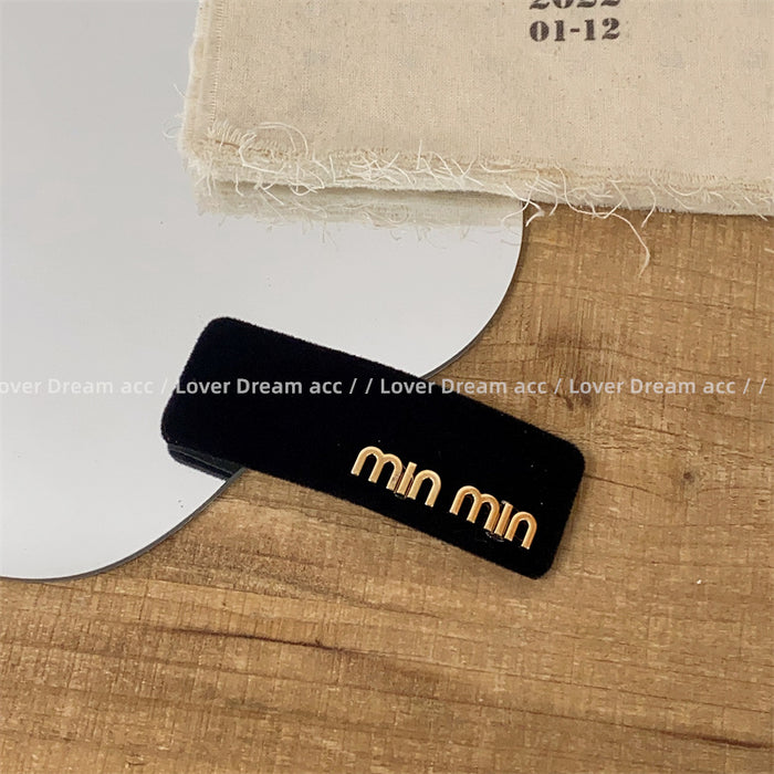 Wholesale Metallic letter hair clip, fashionable bangs, headband accessories, hair accessories