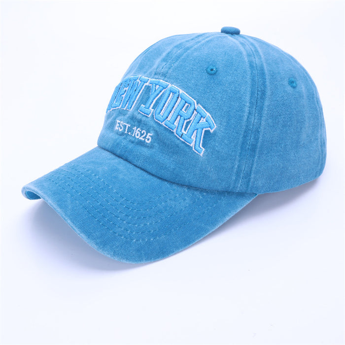 Wholesale Washed cotton hat embroidered baseball cap duckbill cap sun hat embroidered baseball sun hat