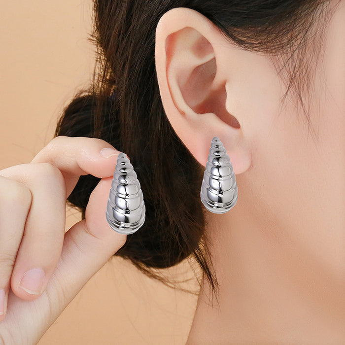 Wholesale Gold and silver earrings for women teardrop-shaped earrings