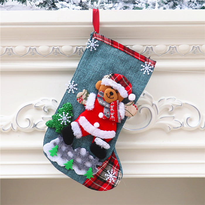 Wholesale Christmas stocking gift bags,  Christmas scene window display pendants,  Christmas decorations,  children' s candy bags