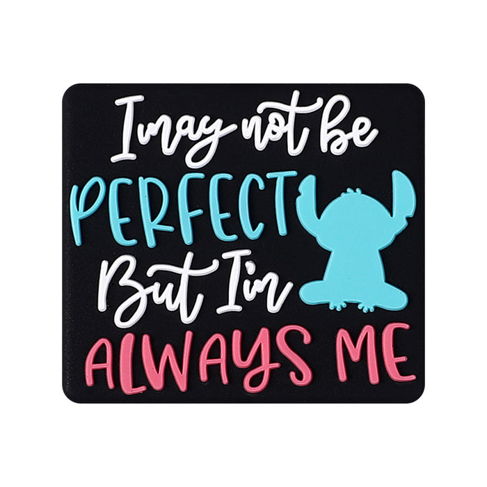 Wholesale 20pcs cartoon focus beads letter silicone beads diy bracelet necklace loose beads accessories tire silicone beads