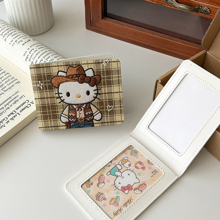 Wholesale Brown embroidered cute cartoon driver' s license cover