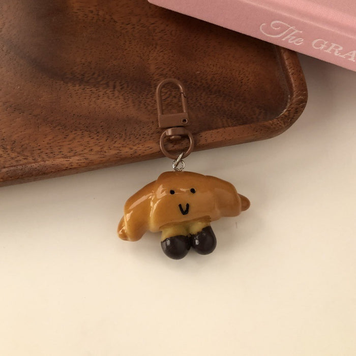 Wholesale Bagel Bread Pendant Cute Bag Decoration Pendant Versatile School Bag Keychain