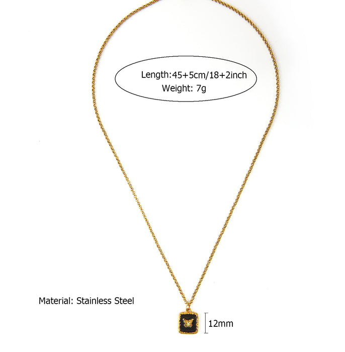 Wholesale Original design of stainless steel necklace with pendant, fashionable and personalized pendant, color preserving necklace