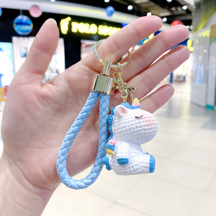 Wholesale Metal Rainbow Unicorn Pony Keychain Stylish Bag Charm For Students Great Gift For Everyday Use