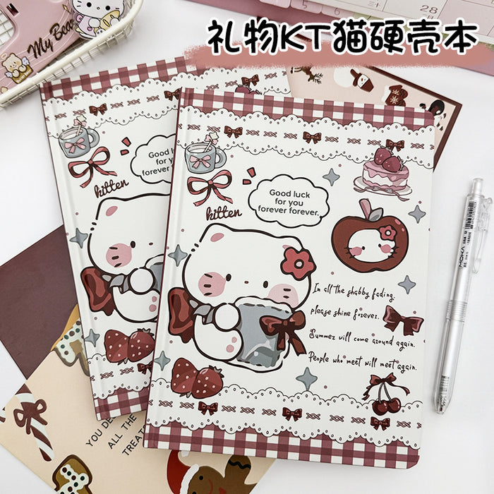 Wholesale 5pcs Cat  Color Page Notebook Hand Ledger Hard Cover Notepad