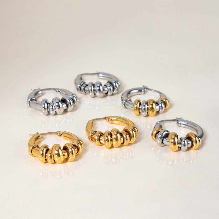 Wholesale Stainless Steel Color Matching Earrings for Women Earrings Titanium Steel Earrings