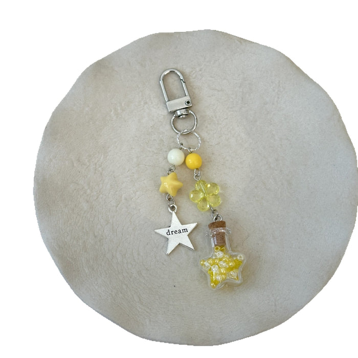 Wholesale Beaded Keychain Girly Heart Simple Mobile Phone Chain Cute Pendant