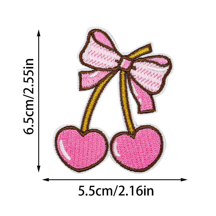 Wholesale  Cherry Embroidered Cloth DIY Patches