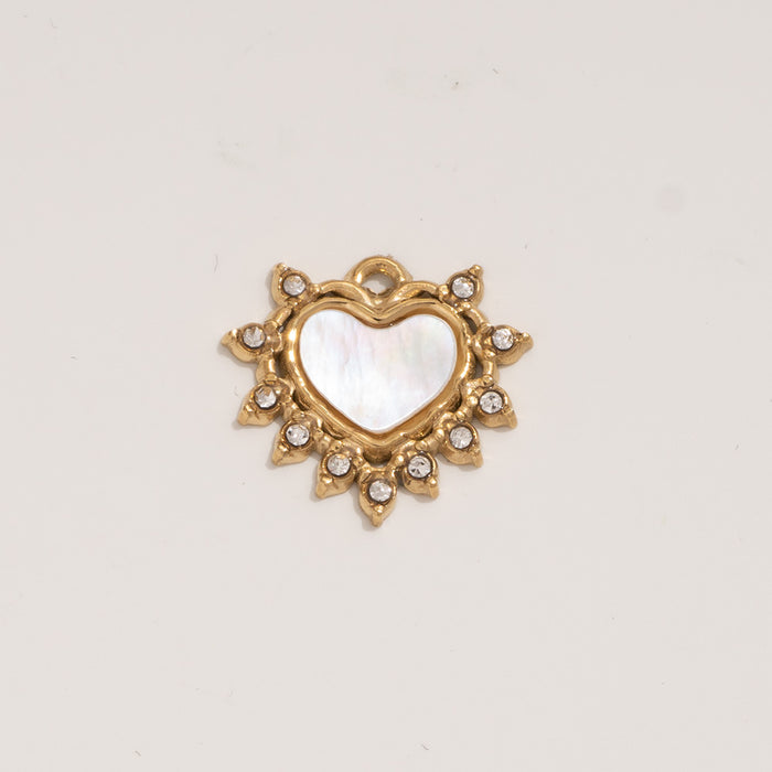 Wholesale Fashion and personalized stainless steel pendant Devil's Eye natural stone heart pendant wholesale