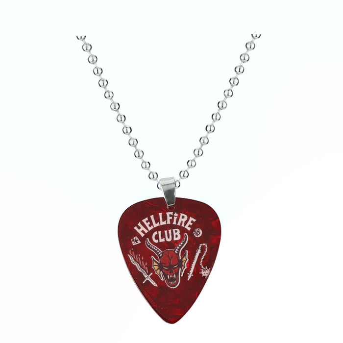 Wholesale 4 Hellfire Club Hellfire Club logo guitar pick necklace