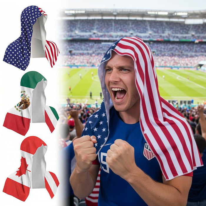 Wholesale 5pcs Flag Print World Cup Headf Quick-Dry Cooling Sun Protection