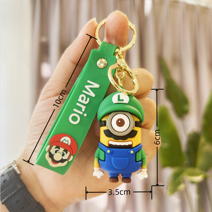 Wholesale Creative cartoon cross dressing keychain pendant