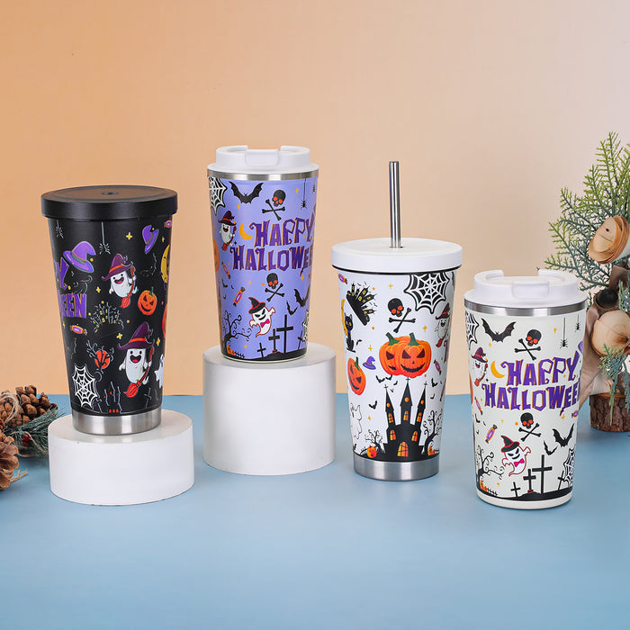 Wholesale Stainless Steel Insulated Cup  Large-Capacity Car Cup Printed Double-Lid Beer Cup Customization