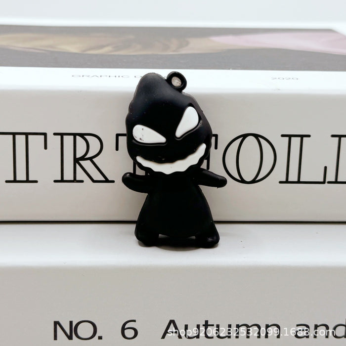 Wholesale Halloween Pumpkin Ghost Keychain Charm Soft Glue Bag Charm Gift MOQ≥2