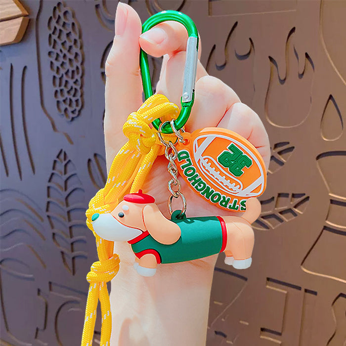 Wholesale Sausage Dog Doll Keychain Cartoon Puppy Couple Bag Pendant