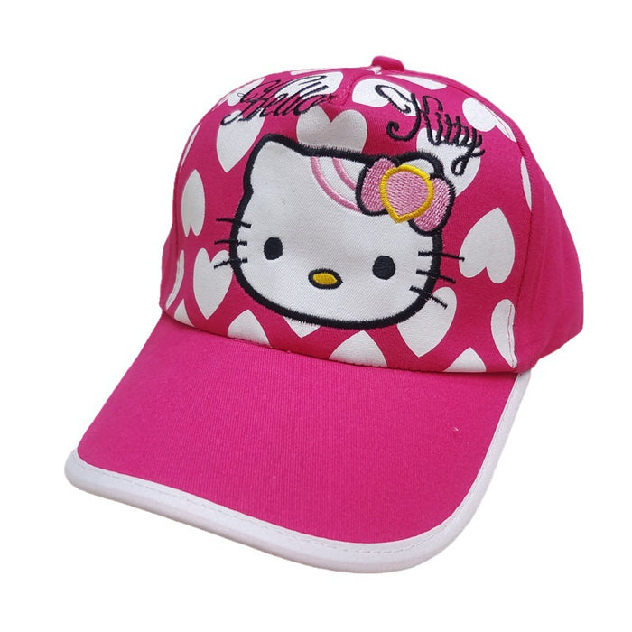 Wholesale Children's embroidered baseball cap, cute cartoon cat duckbill cap, children's sun protection and sunshade hat