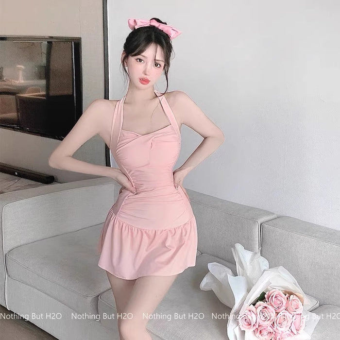 Wholesale Swimsuit one-piece neck hanging swimsuit