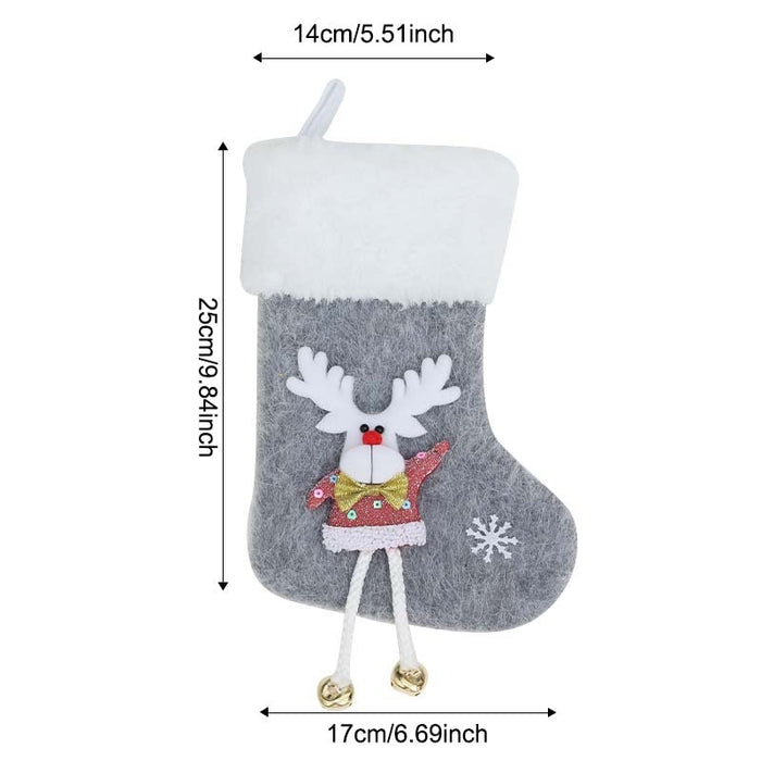 Wholesale Christmas socks Christmas candy socks cartoon with legs fireplace pendant Christmas decoration party layout ornaments