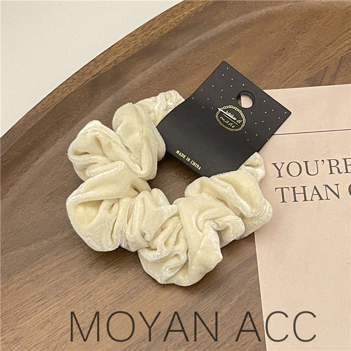 Wholesale Bowel Hair Ring Black Rubber  Hair Accessories Cream Style Headwear