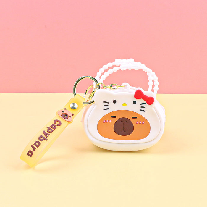Wholesale Silicone Coin Purse Keychain Pendant Cute Children's Storage Bag Key Bag Coin Bag Cartoon Small Purse Hanging Ornaments