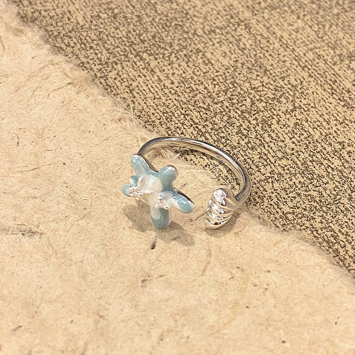 Wholesale Five pointed star ring, seaside creative, versatile and fashionable