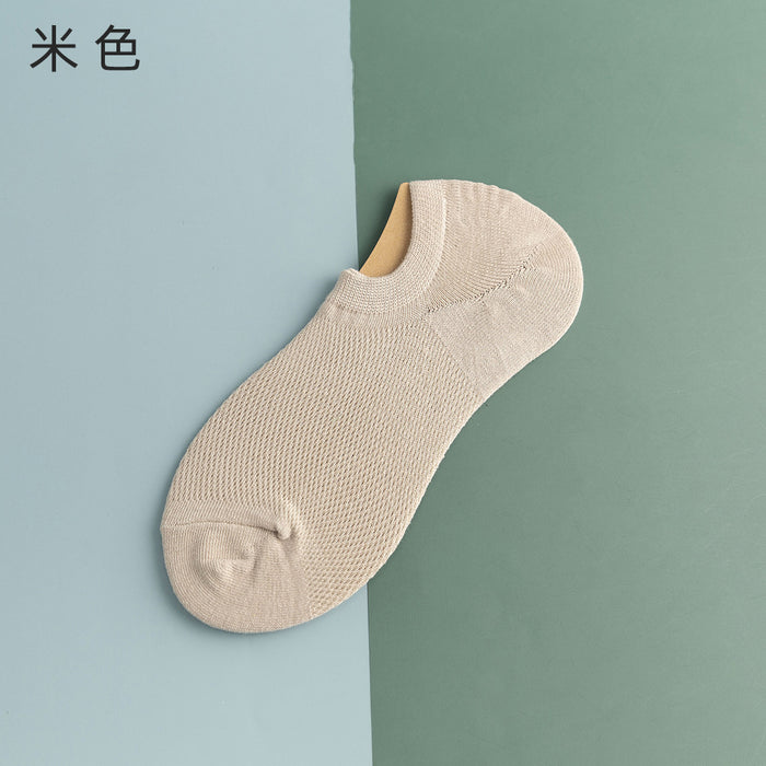 Wholesale Ship Socks Thin Short Socks Anti slip Shallow Mouth Invisible Socks Breathable Pure Cotton Mesh Socks