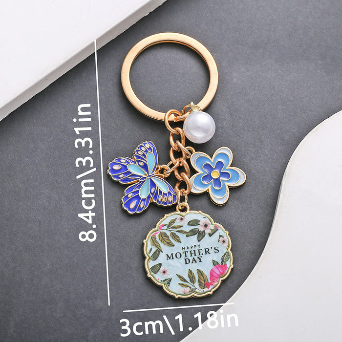 Wholesale Pink butterfly MOTHER' S DAY keychain