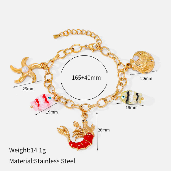 Wholesale Stainless Steel Turtle Design Bohemian Layered Bracelet